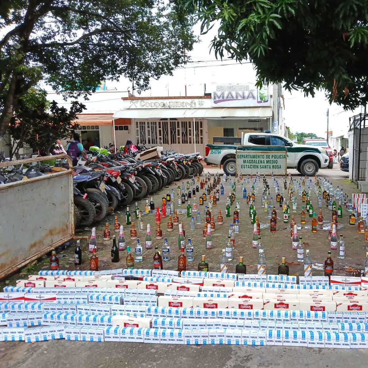 Más de 300 botellas de licor de contrabando fueron incautadas en el sur de Bolívar