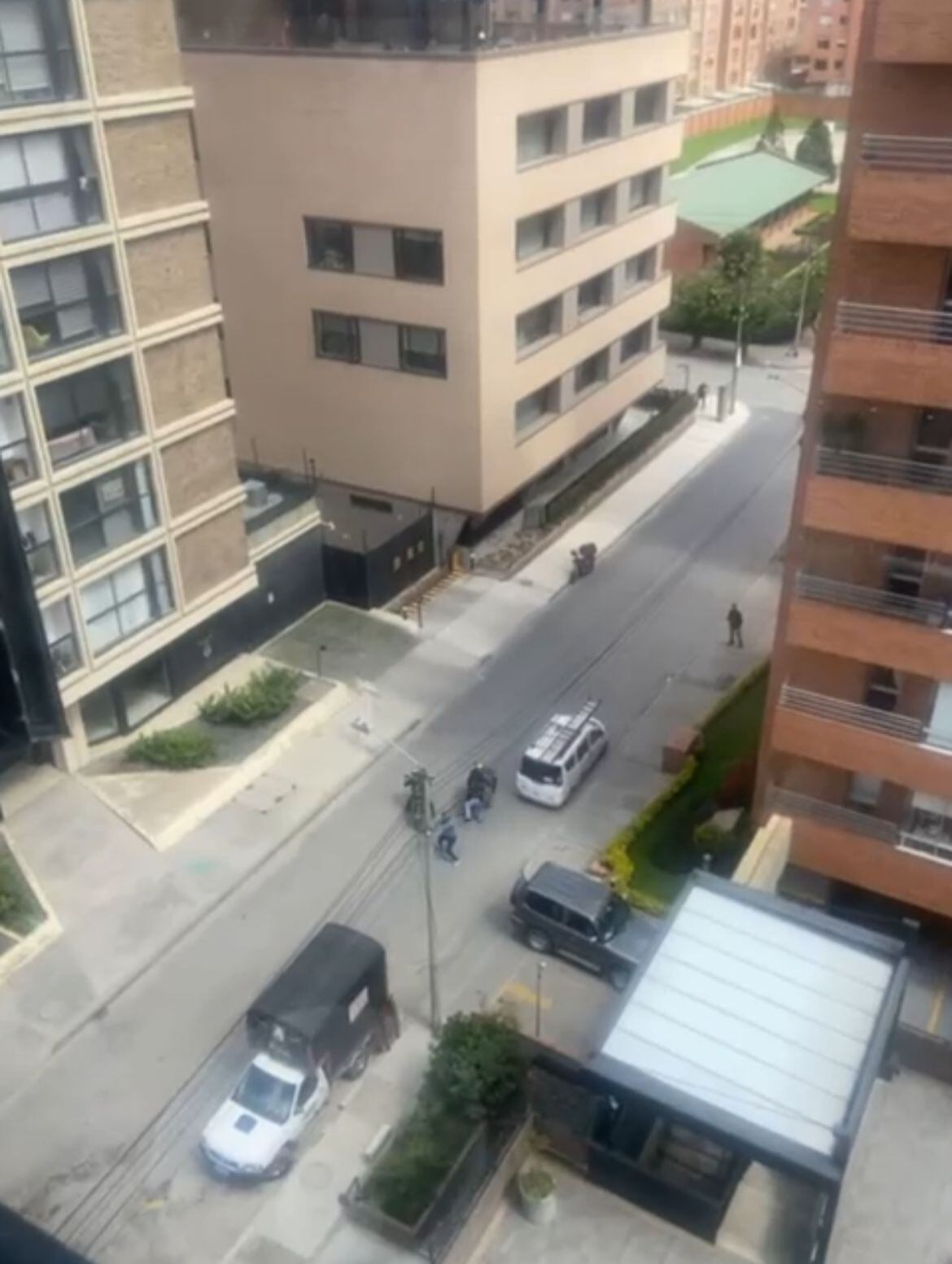 Balacera al norte de Bogotá.