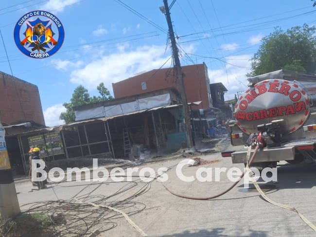 Los bomberos de Carepa suspenden atencion de emergencias- foto bomberos