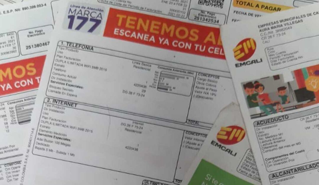 Facturas de servicios públicos
