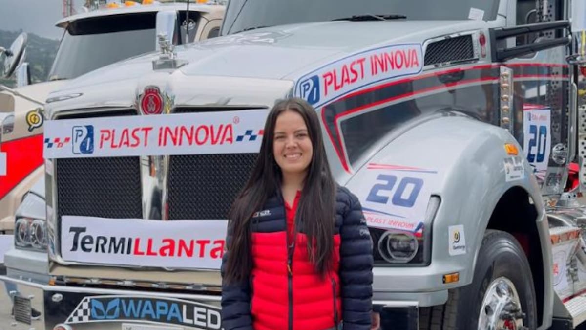 Juliana Casteblanco, primera campeona en conducción de tractomula de la Copa Femenina Móvil del BAC