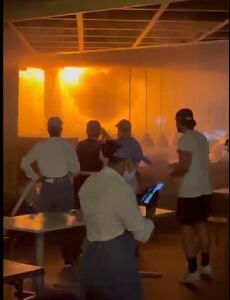 Dos brigadistas resultaron con lesiones en incendio del Club Campestre