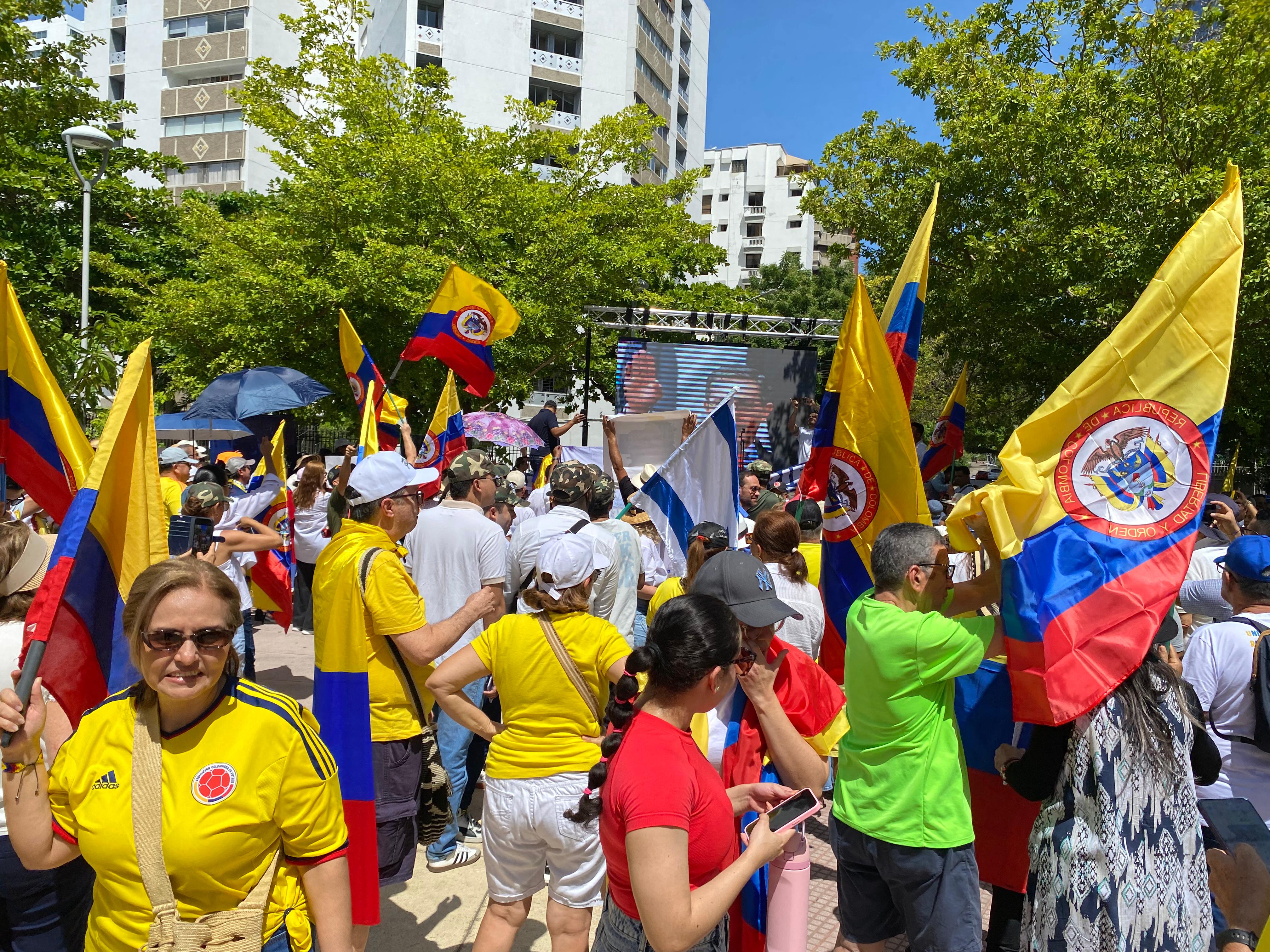 Manifestaciones en Barranquilla. Foto: Jesús Uribe - Caracol Radio.