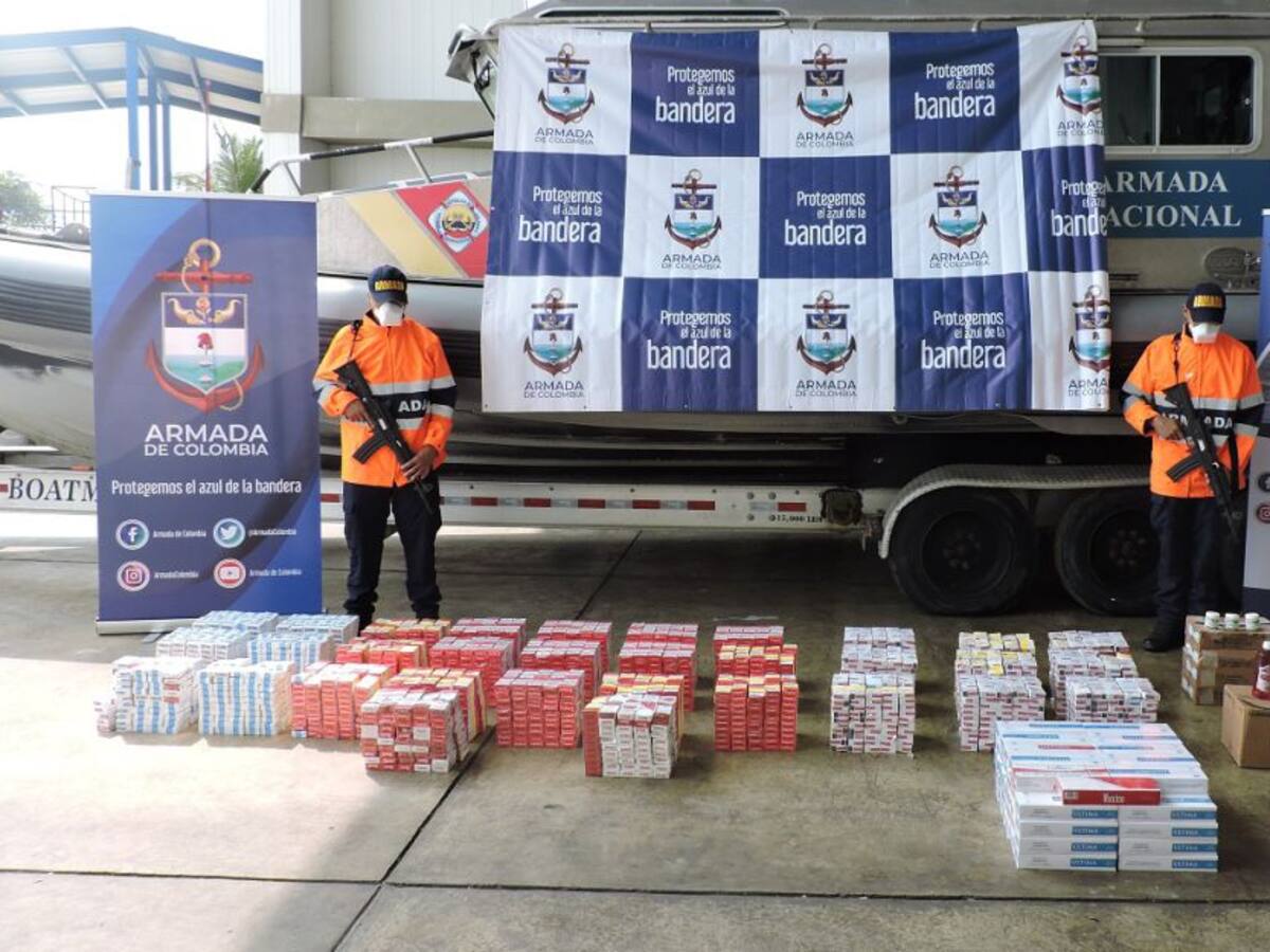 Armada incautó mercancía de contrabando avaluada en 240 millones de pesos