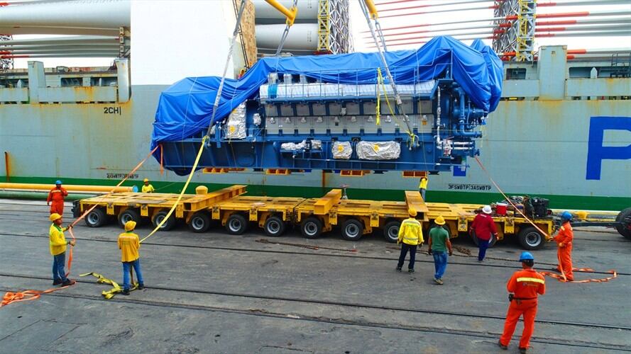 Arribó al Puerto de Santa Marta carga pesada para construcción de termoeléctrica . Foto: Puerto de Santa Marta