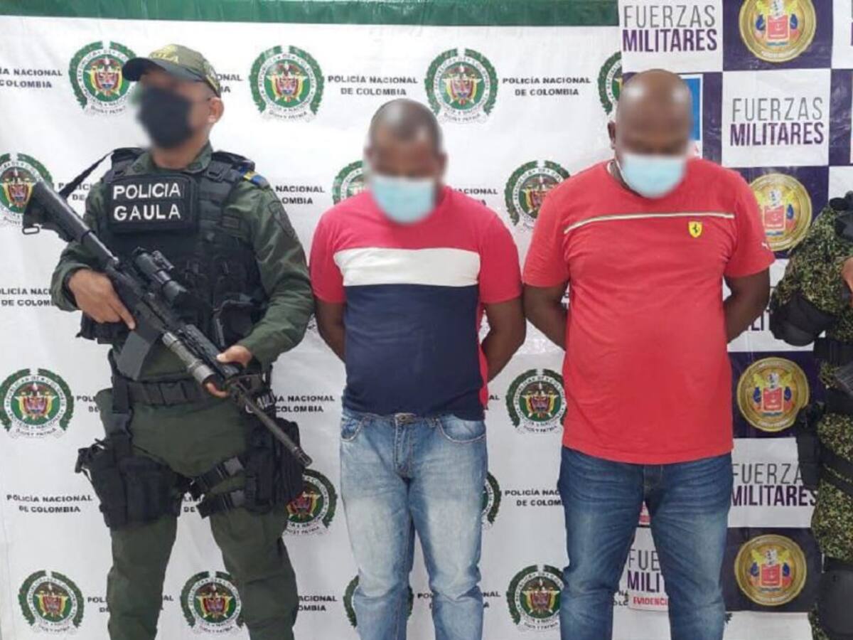 Gaula capturó a dos hombres por extorsionar a un empresario en Cartagena
