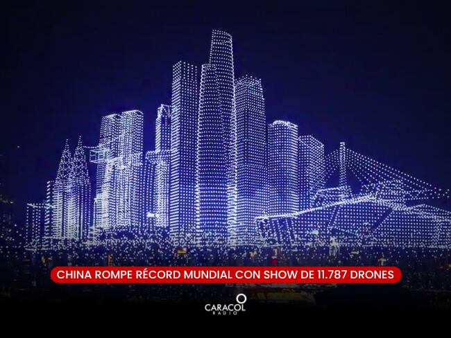 VIDEO: China rompe récord mundial tras impresionante show con 11.787 drones en Chongqing // Caracol Radio