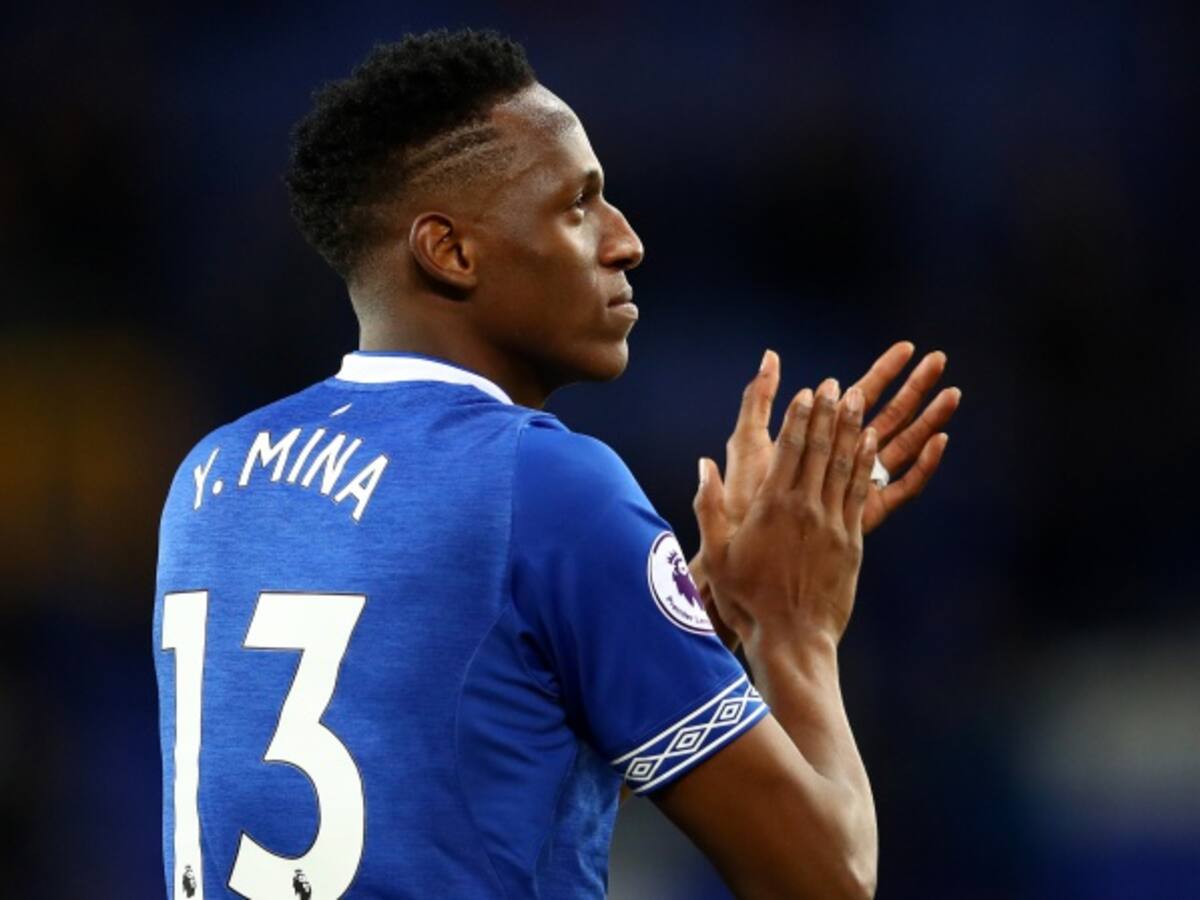 Yerry Mina debutó en el triunfo del Everton sobre Brighton