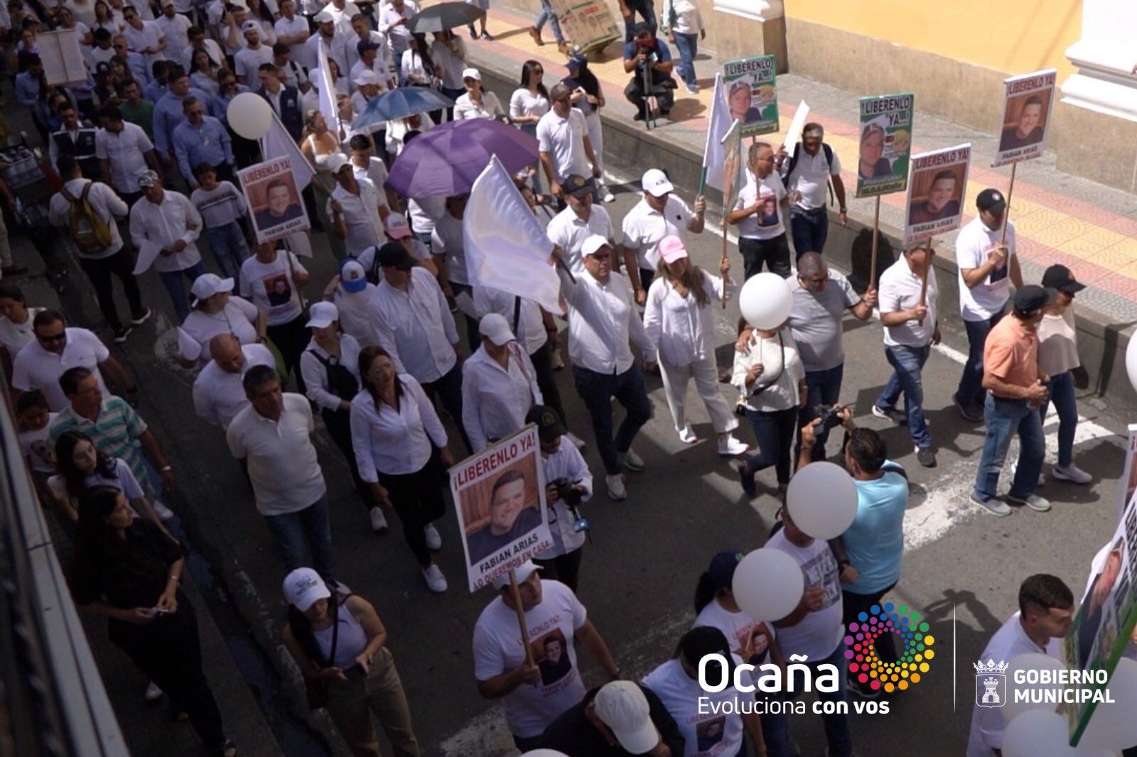 Marcha en contra del secuestro en Ocaña - Foto: Alcaldía de Ocaña