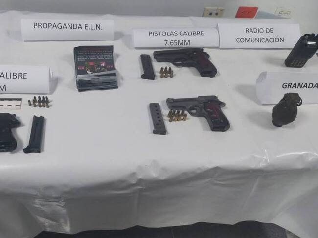 Capturan a presunto cabecilla del ELN en Caldas. Crédito: Ejército Nacional.