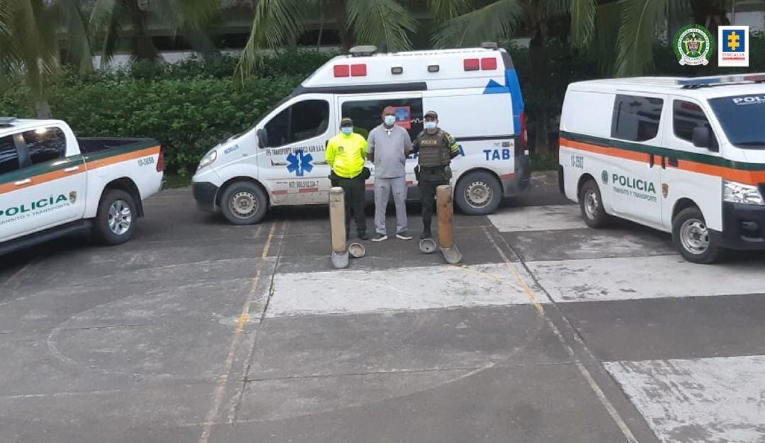 El alcaloide estaba camuflado en cilindros de oxígeno