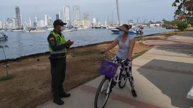 La iniciativa se realizó en senderos peatonales de barrios como Crespo, Bocagrande, Castillogrande y El Laguito