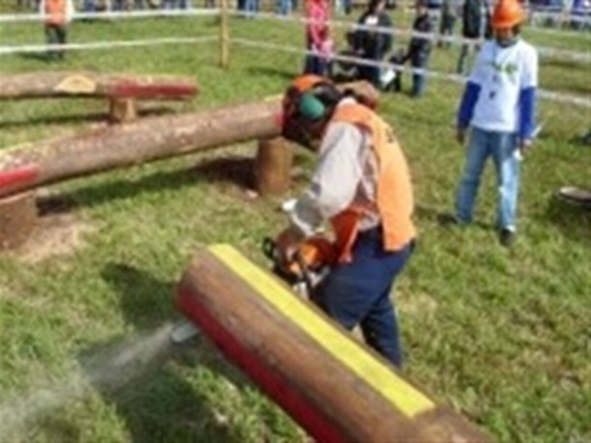 Concurso de manejo de la motosierra en Medellín
