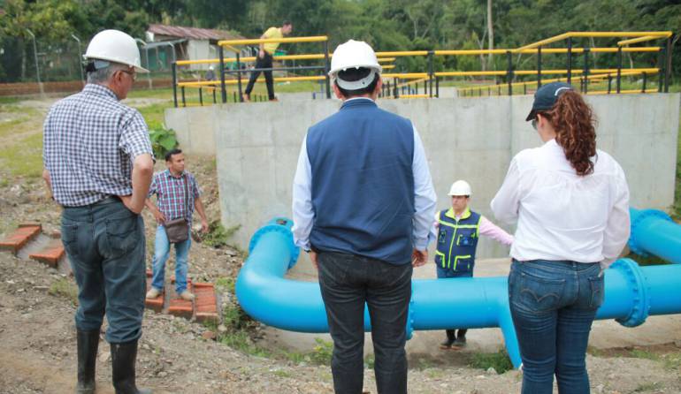 Obras de la bocatoma Cay en Ibagué. 