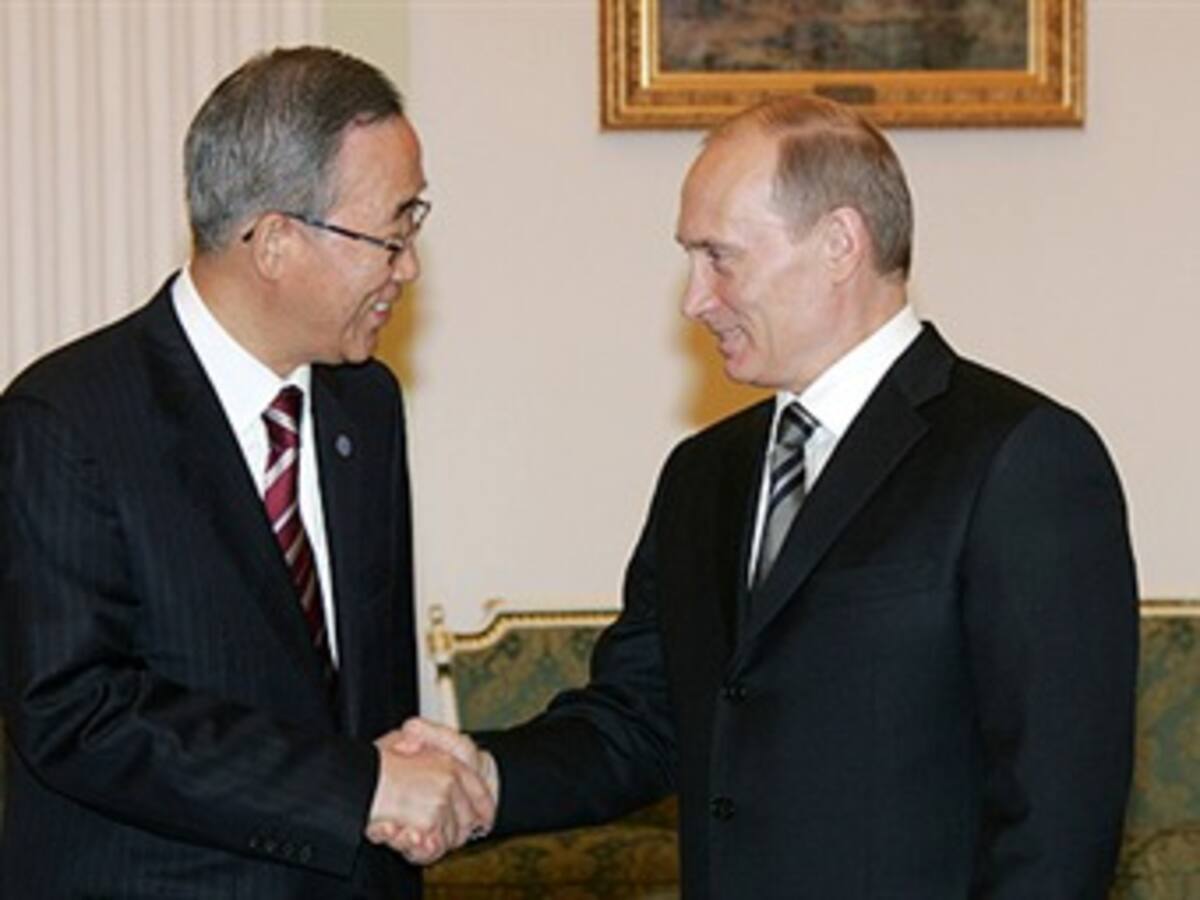 Ban Ki-moon se reunirá con Vladímir Putin para hablar de Siria y de la península de Corea