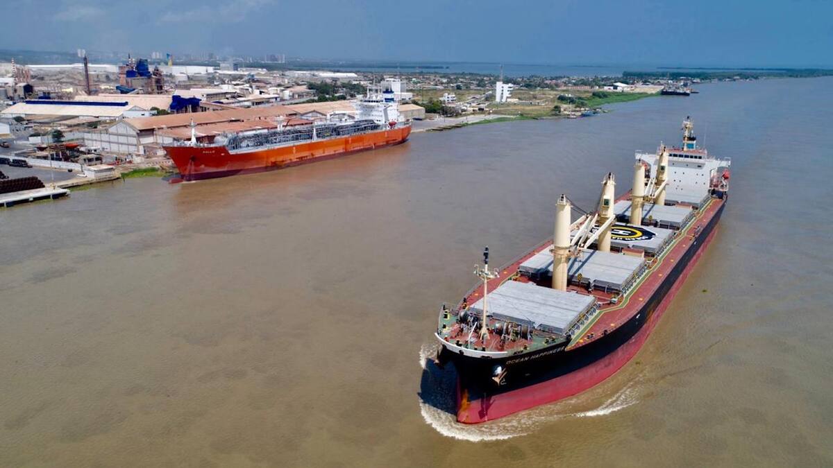 Zarpó desde Barranquilla hacia Bélgica buque con más de 10 metros de calado
