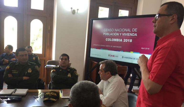 Autoridades de Norte de Santander reunidos por el censo 2018