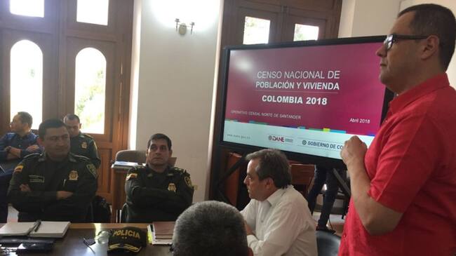 Autoridades de Norte de Santander reunidos por el censo 2018