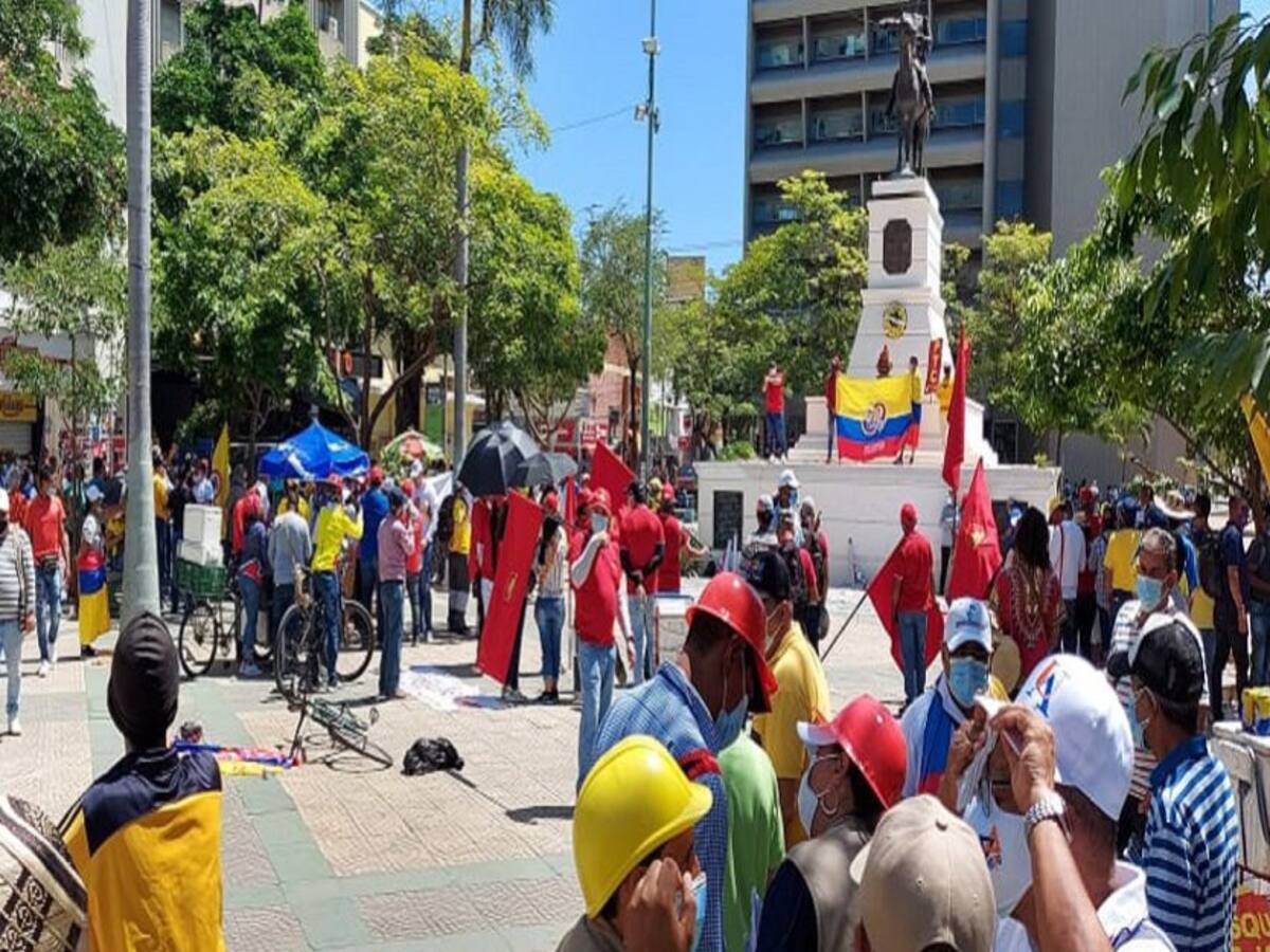 Manifestaciones iniciaron con tranquilidad en Barranquilla