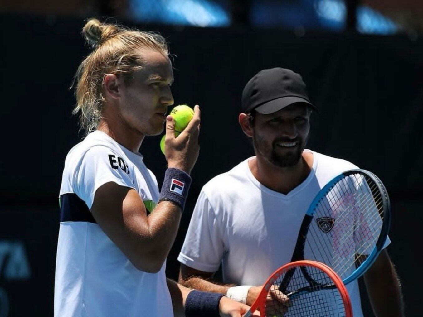 Rafael Matos y Nicolás Barrientos  / Twitter: @Fedecoltenis.