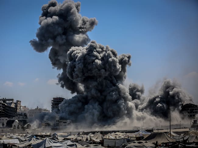 Bombardeo en Gaza el 10 de septiembre de 2025. FOTO: Saeed M. M. T. Jaras/Anadolu via Getty Images
