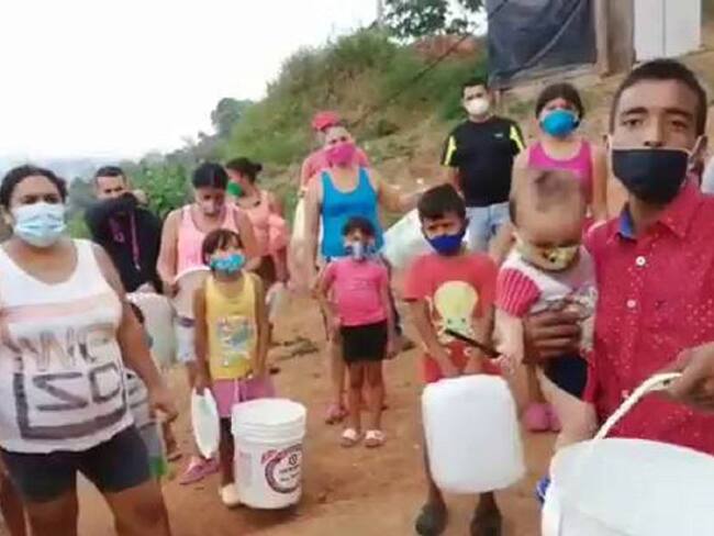Protesta por falta de agua en Bucaramanga