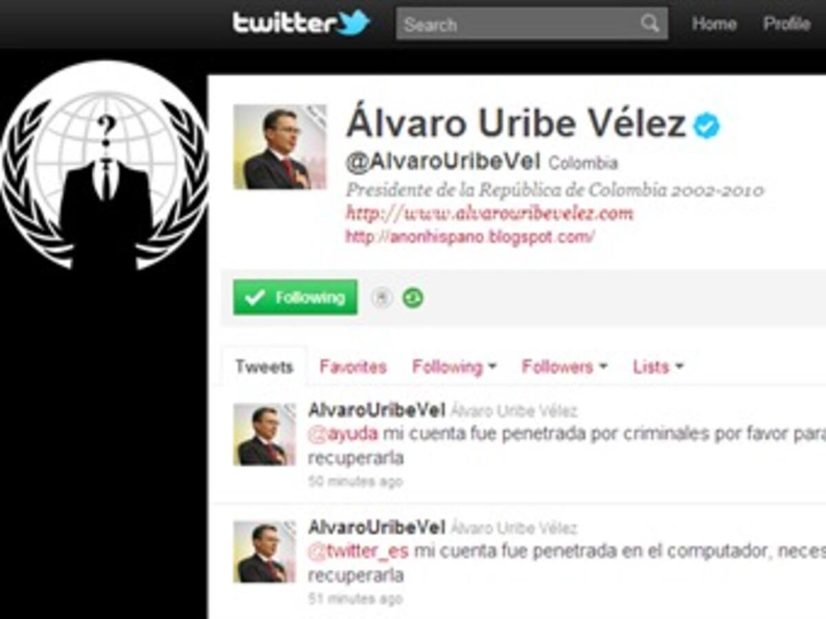 'Chuzaron' la cuenta de Uribe en Twitter