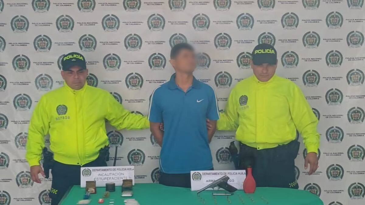 Con una pistola de la segunda guerra mundial, fue capturado un hombre en el Huila