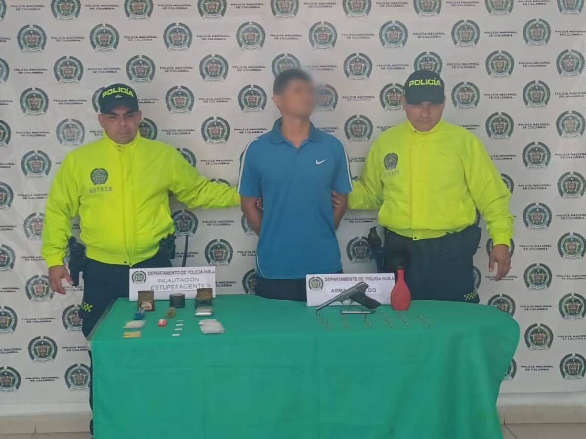 Con una pistola de la segunda guerra mundial, fue capturado un hombre en el Huila