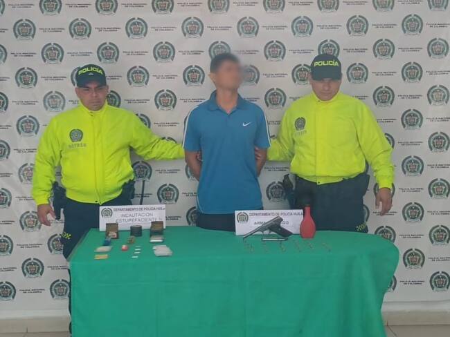 La pistola data del año 1938, de la segunda guerra mundial. Foto Policía Huila.