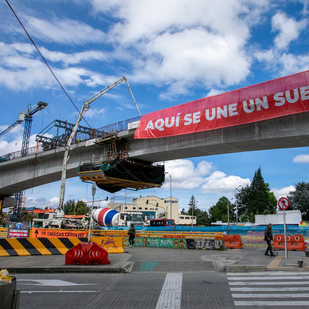 Terminó la construcción del primer puente ferroviario del metro en la Av. Caracas con calle 26