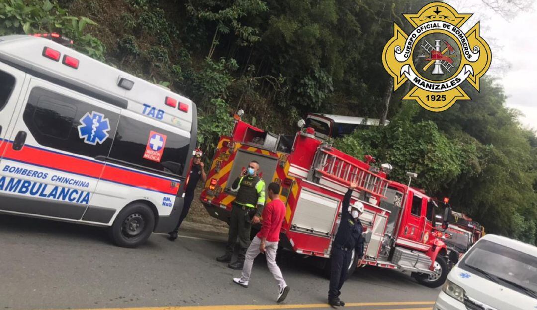 Emergencia en la vía antigua Manizales - Chinchiná