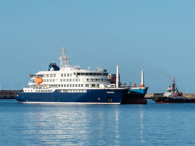 Crucero MV Hondius, afectado por un brote de hantavirus.
(Foto: Europa Press Canarias via Getty Images)