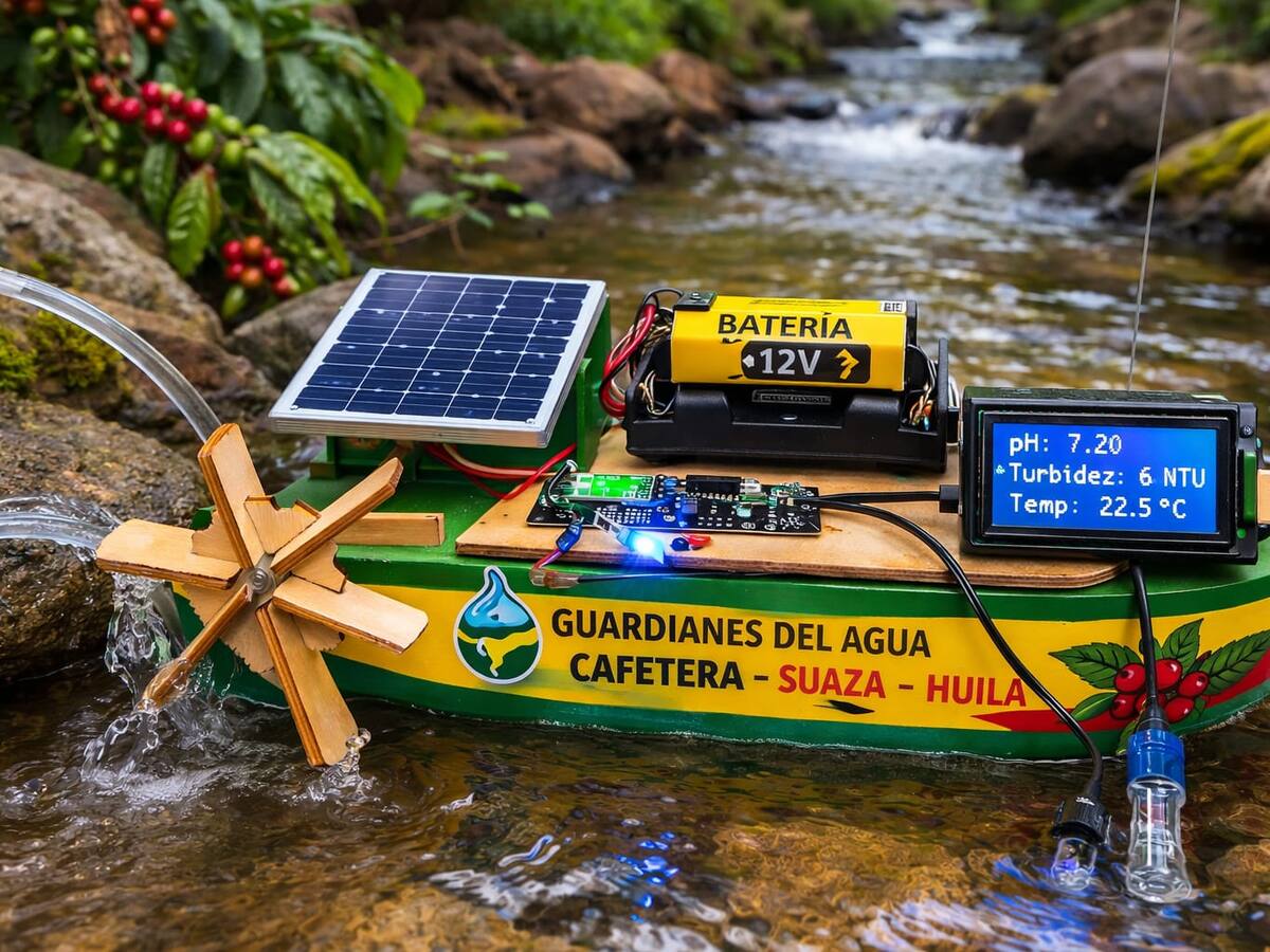 Estudiantes de Suaza crean prototipo para monitorear la calidad del agua en zonas cafeteras