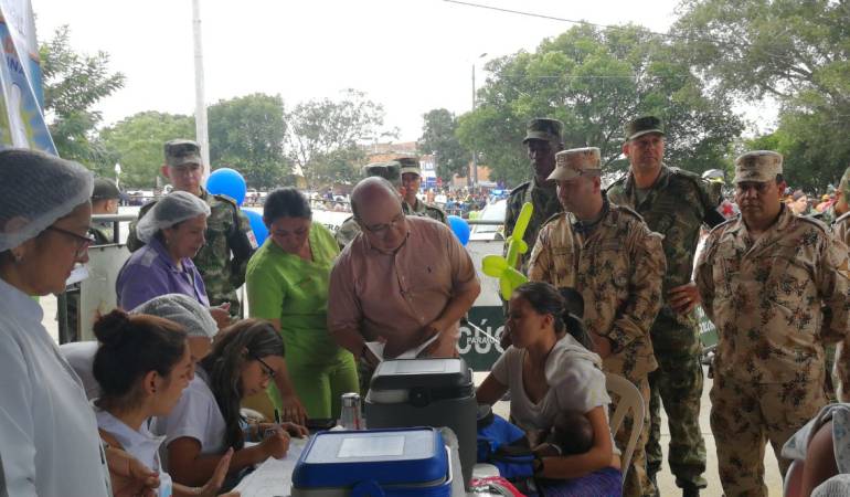 Vacunación contra el sarampión en frontera
