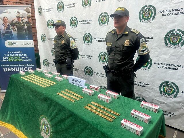 Balas incautadas- foto Policía Metropolitana