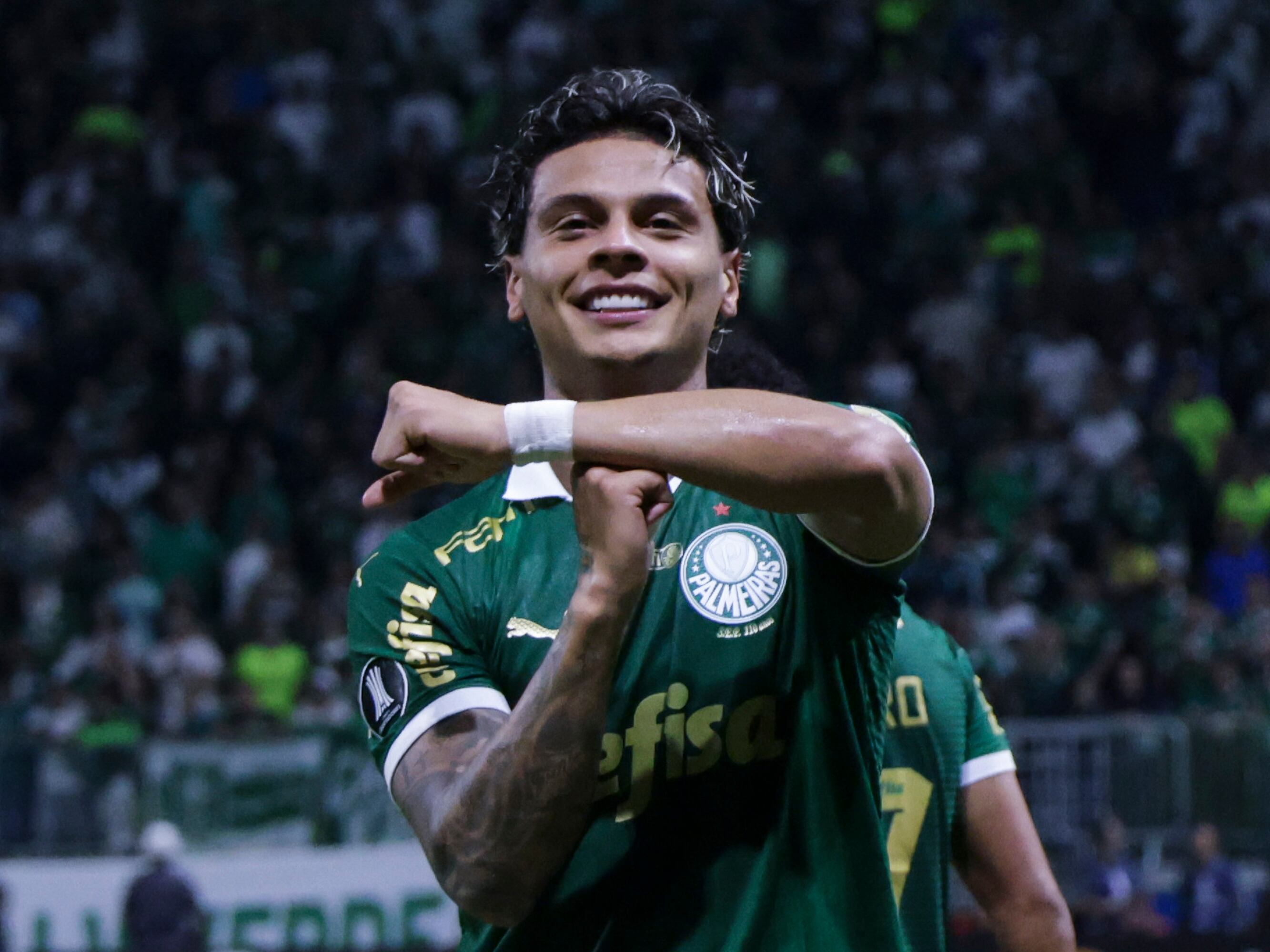 Richard Ríos, volante colombiano del Palmeiras. (Photo by Alexandre Schneider/Getty Images)
