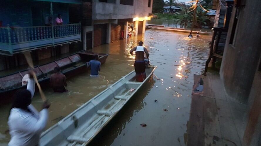 Emergencia por inundaciones en Timbiquí, Cauca. Foto: Alcaldía de Timbiquí