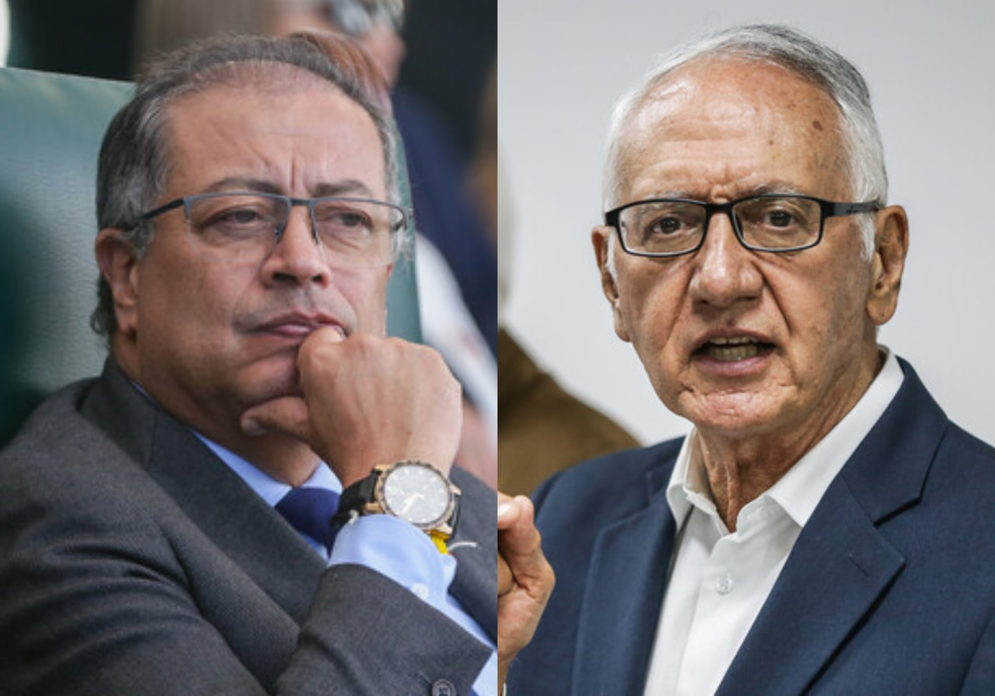 Gustavo Petro y Guillermo Alfonso Jaramillo. Foto: (Colprensa - Catalina Olaya) / (Colprensa - John Paz)