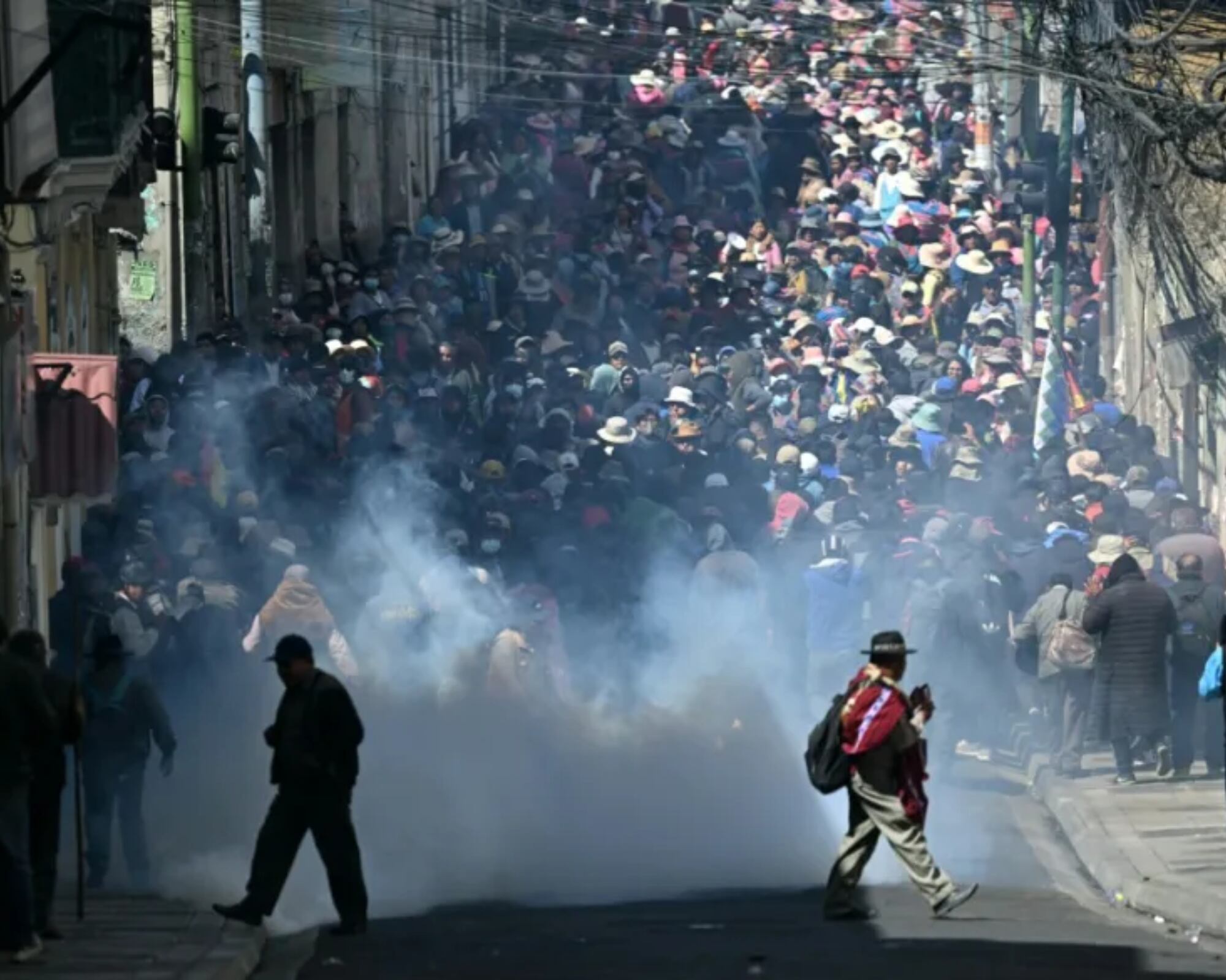 El gobierno estadounidense advirtió que las protestas contra el presidente Rodrigo Paz buscan derrocarlo y llamó a Brasil y a Colombia a respaldar al mandatario.
(Foto:   AFP)
