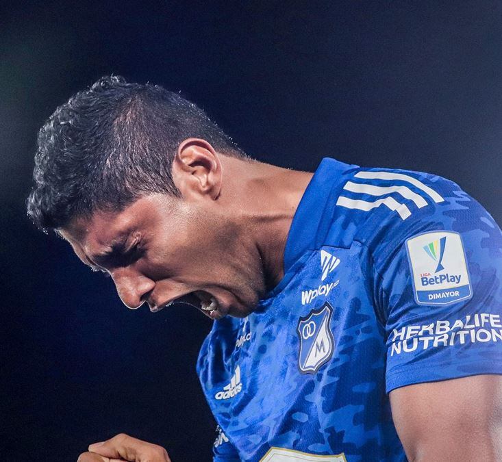 Luis Carlos Ruiz ha marcado siete goles con la camiseta de Millonarios / Twitter: @MillosFCoficial