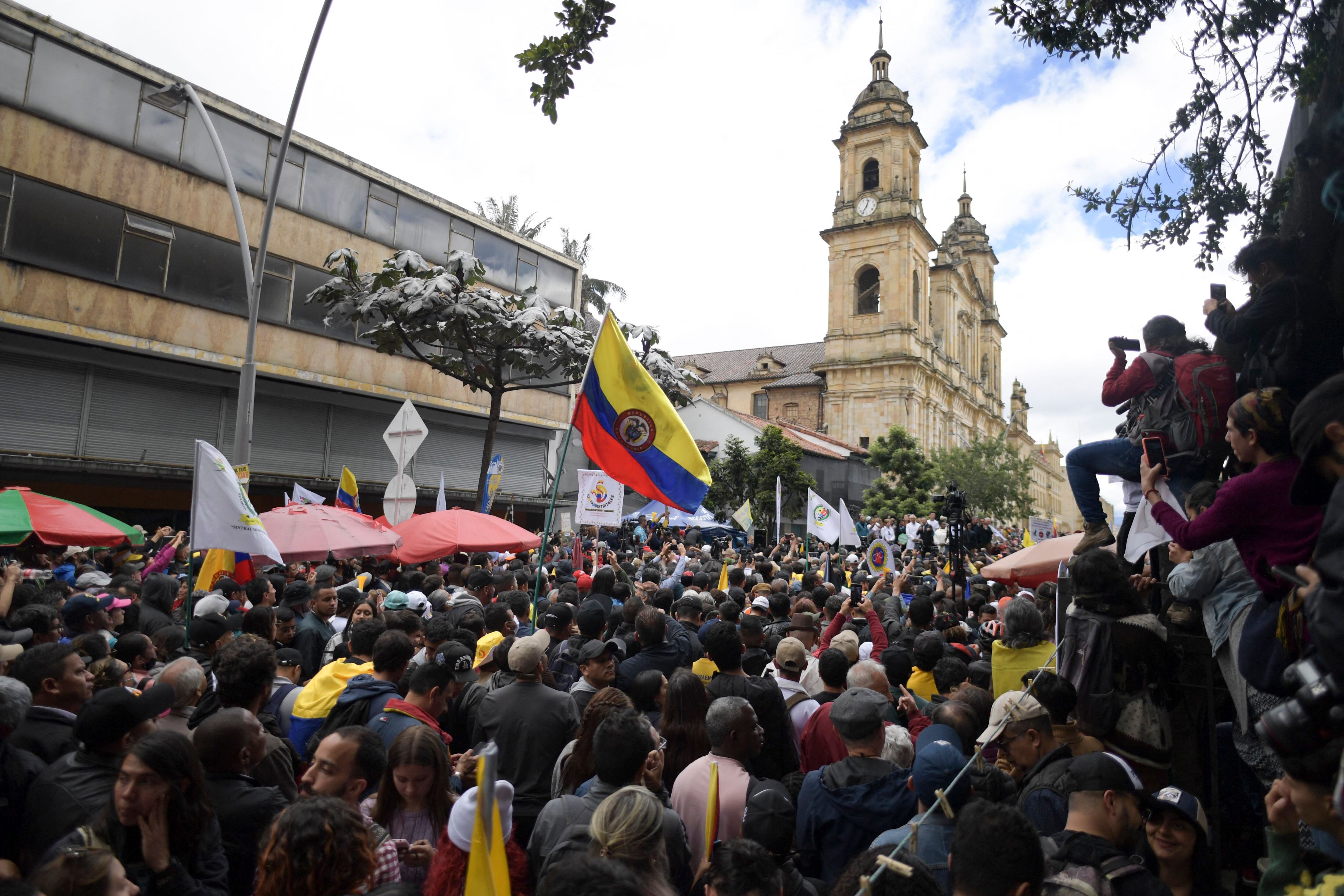 Marchas 27 de septiembre - Imagen de referencia. Foto: RAUL ARBOLEDA/AFP via Getty Images)
