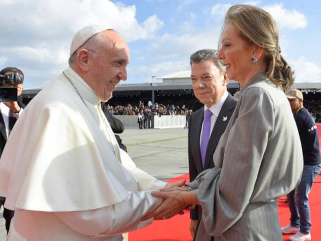 Llegada del papa Francisco a Colombia