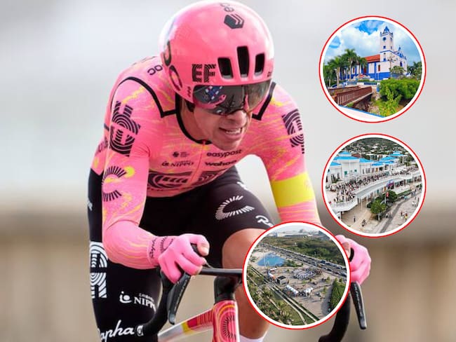 Rigoberto Urán y puntos de referencia de municipios del Atlántico.