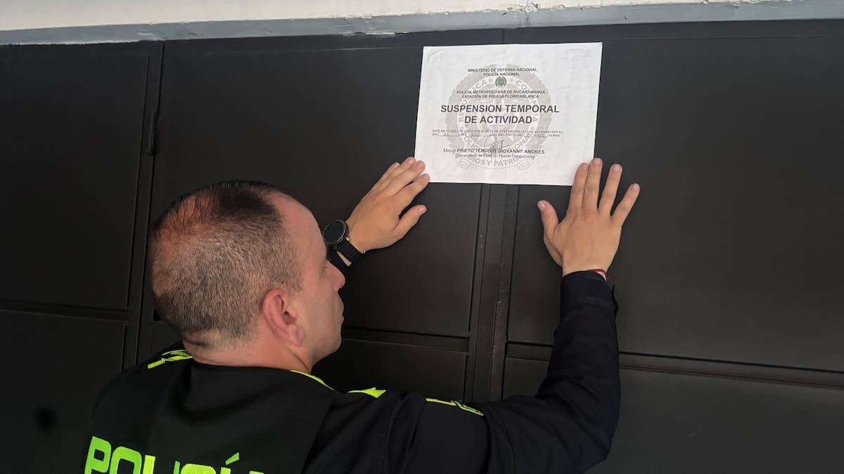 Fueron sellados seis establecimientos comerciales en Floridablanca