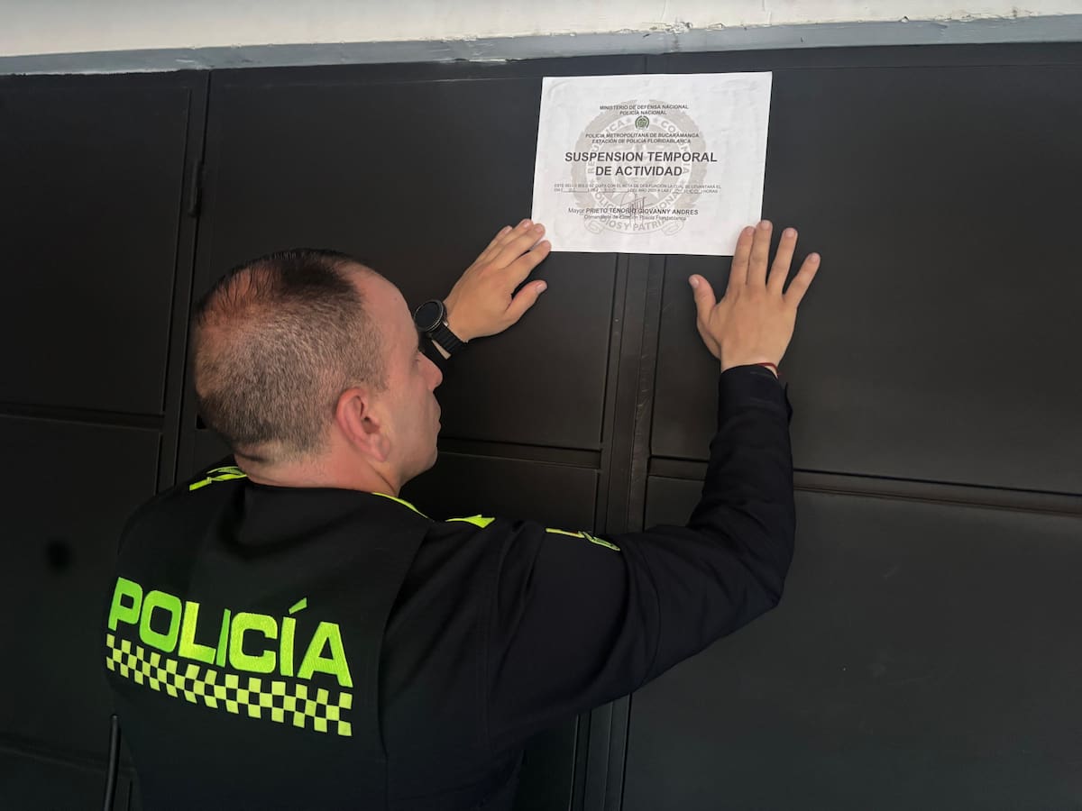 Fueron sellados seis establecimientos comerciales en Floridablanca