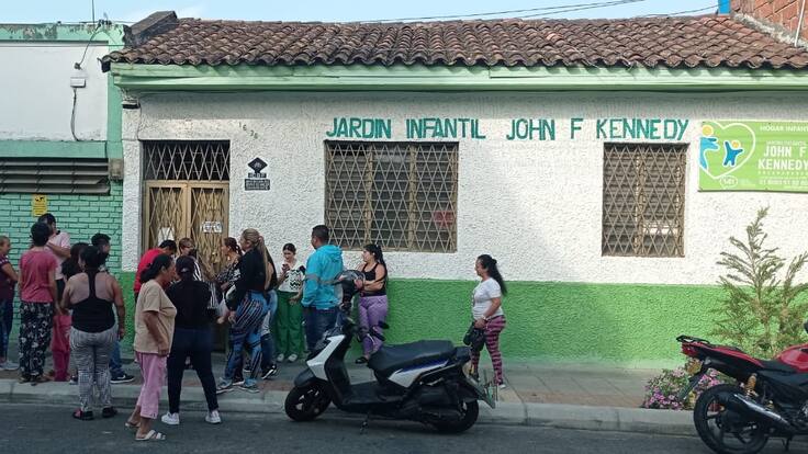 Protesta por cierre de jardín infantil del ICBF en Bucaramanga