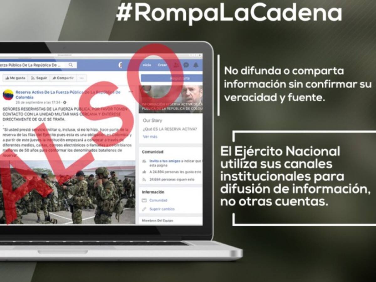 Ejército desmiente supuesto llamamiento a reservistas