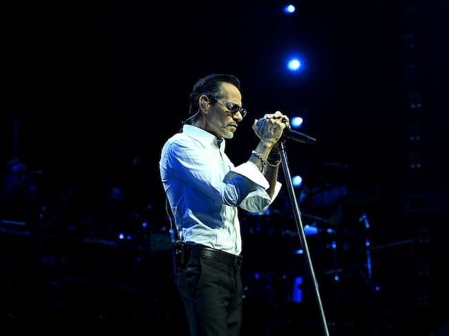 LAS VEGAS, NEVADA - FEBRUARY 13: Marc Anthony performs onstage during the debut of his new Las Vegas residency "VEGAS…MY WAY!" at BleauLive Theater inside Fontainebleau Las Vegas on February 13, 2026 in Las Vegas, Nevada. (Photo by Denise Truscello/Getty Images for Live Nation Las Vegas)