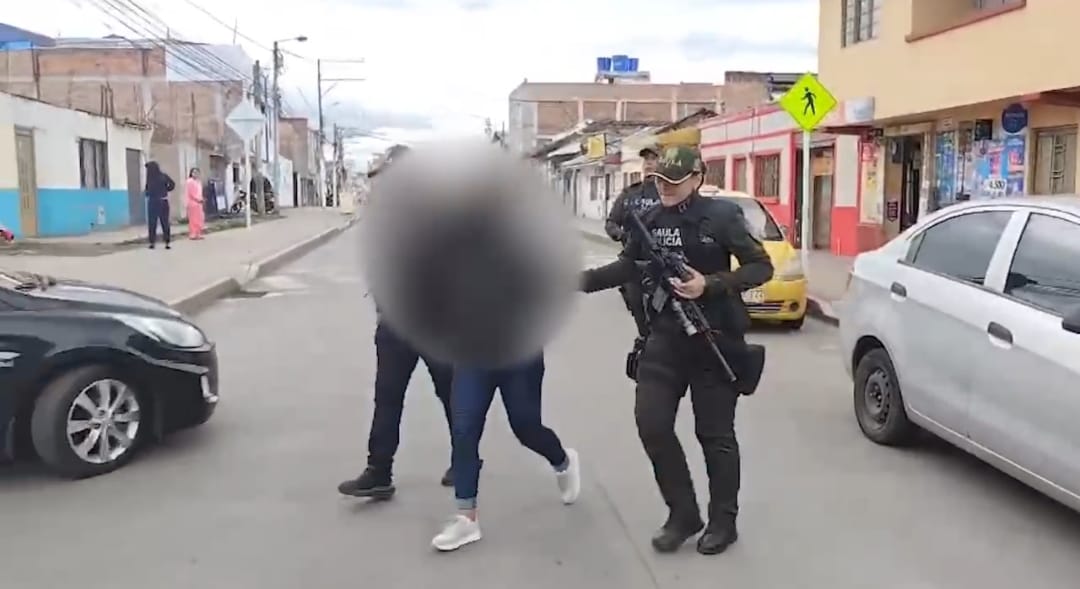 Capturada por extorsión. Foto: Policía Nacional